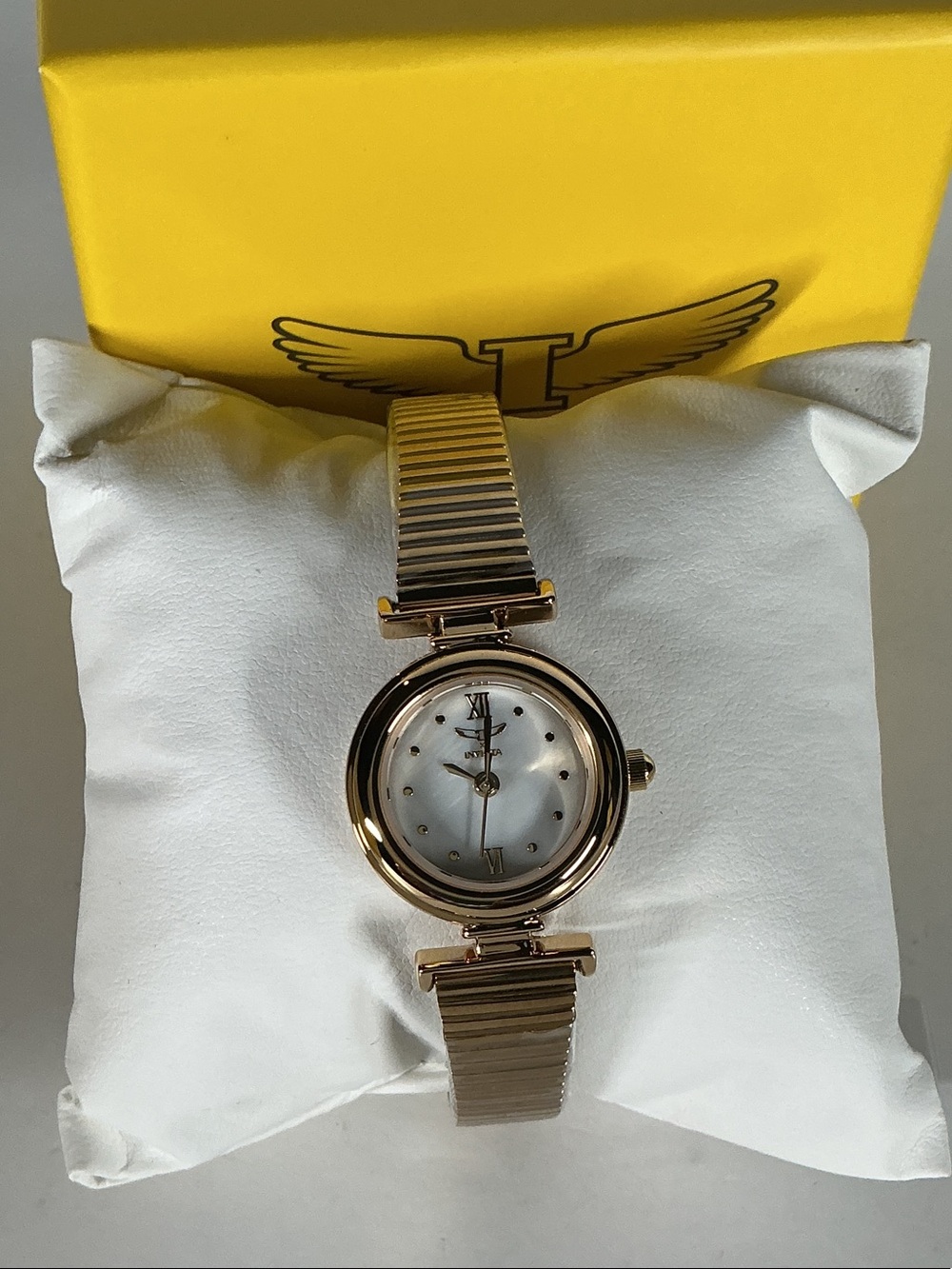 Gold-tone Women's Watch with Mother-of-Pearl Dial 69074